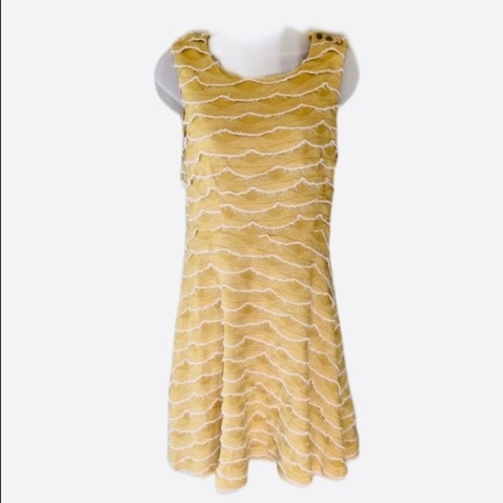 I. Madeline Wool Blend Mustard Dress, Size Small